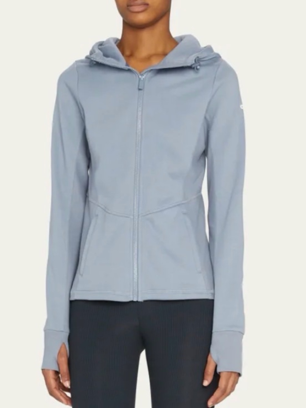 Alo Light Blue Women's Zip-Up Hoodie